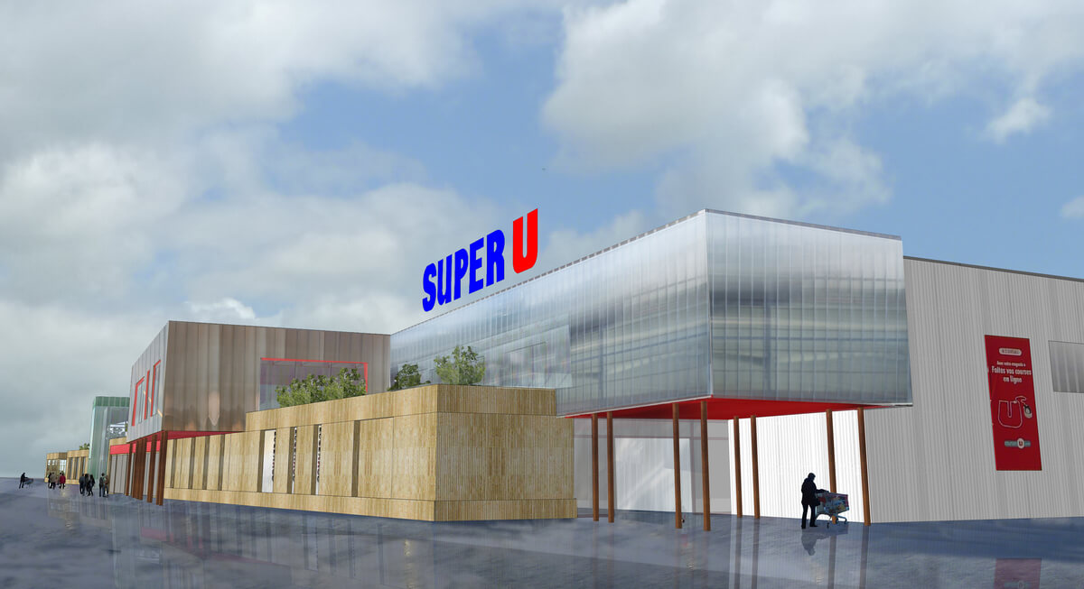 Conception extension centre commercial Monfort sur Meu